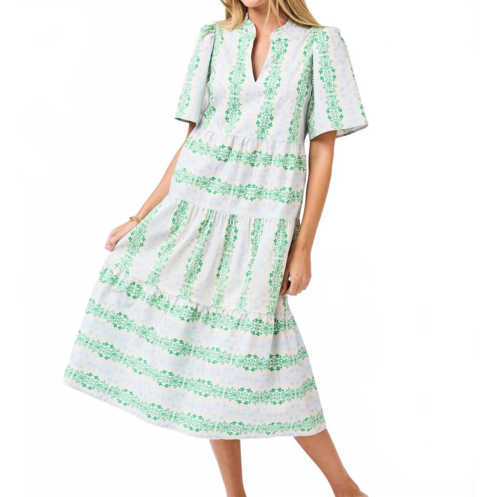 NEW MARY SQUARE ivy heirloom vine dress in green